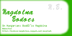 magdolna bodocs business card